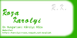 roza karolyi business card